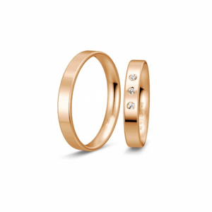 BREUNING zlaté snubní prsteny BR48/04402RG+BR48/14402RG