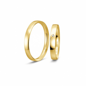 BREUNING zlaté snubní prsteny BR48/04415YG+BR48/14415YG