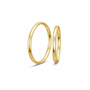 BREUNING zlaté snubní prsteny BR48/04303YG+BR48/04304YG
