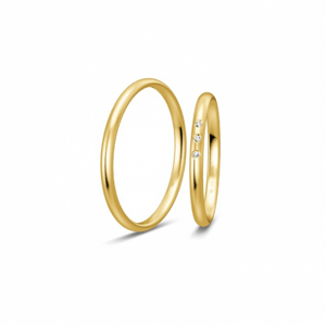 BREUNING zlaté snubní prsteny BR48/04305YG+BR48/04306YG