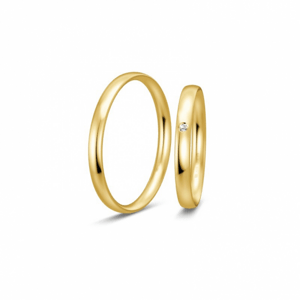 BREUNING zlaté snubní prsteny BR48/04309YG+BR48/04310YG