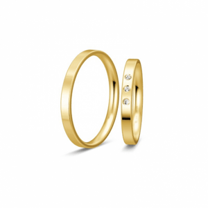 BREUNING zlaté snubní prsteny BR48/04313YG+BR48/04314YG
