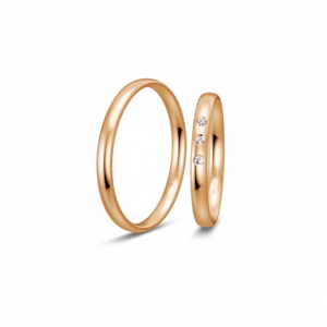 BREUNING zlaté snubní prsteny BR48/04315RG+BR48/04316RG
