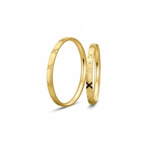 BREUNING zlaté snubní prsteny BR48/04317YG+BR48/04318YG