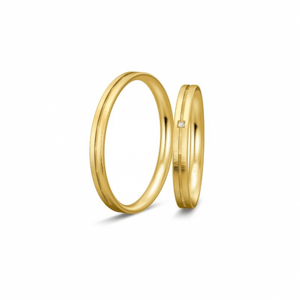 BREUNING zlaté snubní prsteny BR48/04321YG+BR48/04322YG