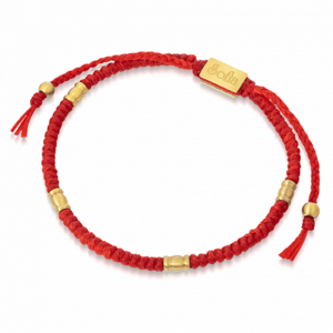 SOFIA textilní červený náramek KA4-SOF001