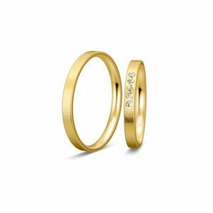 BREUNING zlaté snubní prsteny BR48/04953YG+BR48/04954YG