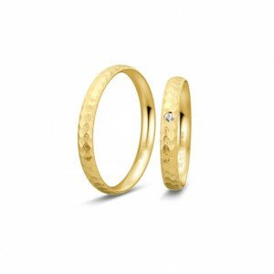 BREUNING zlaté snubní prsteny BR48/04975YG+BR48/04976YG