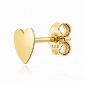 SOFIA zlatá kusová náušnice srdce PAC312-028
