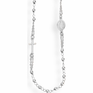 AMEN stříbrný růženec náhrdelník CROB3
