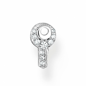 THOMAS SABO kusová náušnice Key white stones silver H2220-051-14