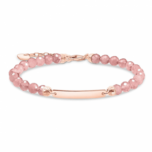 THOMAS SABO náramek Pink pearls rosegold A2042-415-9-L19V