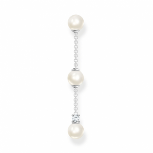 THOMAS SABO kusová náušnice Pearls with white stone silver H2221-167-14