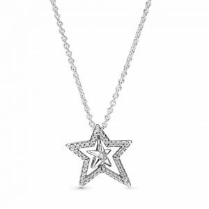 PANDORA náhrdelník Asymetrické hvězdy 390020C01-45