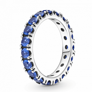 PANDORA eternity prsten s modrými křišťály 190050C02
