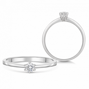 SOFIA DIAMONDS zlatý zásnubní prsten s diamantem 0,15 ct CK50019361855