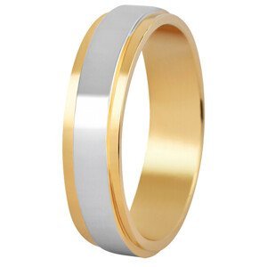 Beneto Dámský bicolor snubní prsten z oceli SPD05 57 mm