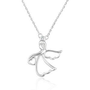 Beneto Stříbrný náhrdelník s andělíčkem AGS1326/47