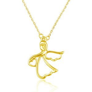 Beneto Pozlacený náhrdelník s andělíčkem AGS1326/47-GOLD