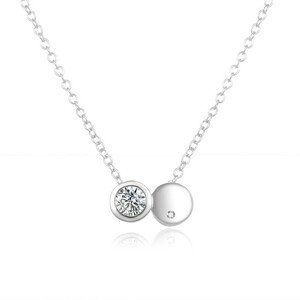 Beneto Jemný stříbrný náhrdelník se zirkony AGS867/47