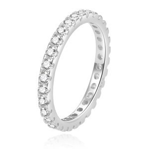 Beneto Nádherný stříbrný prsten se zirkony AGG369 54 mm