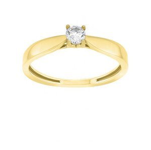 Brilio Nadčasový zásnubní prsten ze žlutého zlata GR114YAU 58 mm