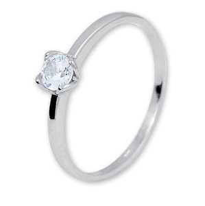 Brilio Zásnubní prsten z bílého zlata se zirkonem 226 001 01077 07 58 mm