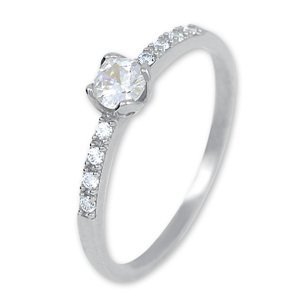 Brilio Silver Okouzlující stříbrný prsten s krystaly 426 001 00572 04 60 mm