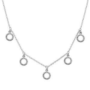 Brilio Silver Nadčasový stříbrný náhrdelník se zirkony NCL19W