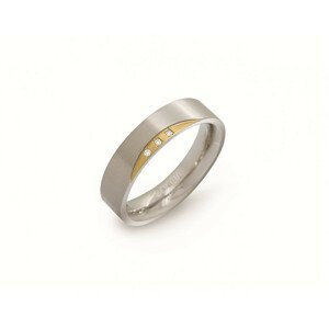 Boccia Titanium Pozlacený titanový prsten s diamanty 0138-04 56 mm