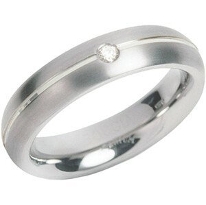 Boccia Titanium Titanový snubní prsten s diamantem 0130-05 53 mm