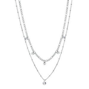Brosway Ocelový dvojitý náhrdelník s krystaly Symphonia BYM81