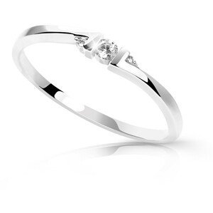 Cutie Diamonds Minimalistický prsten z bílého zlata s brilianty DZ6714-3053-00-X-2 58 mm