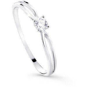 Cutie Diamonds Třpytivý zásnubní prsten z bílého zlata s briliantem DZ8027-00-X-2 52 mm