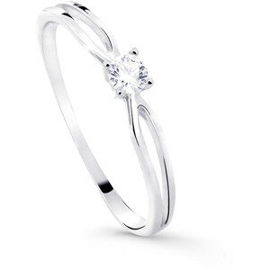 Cutie Diamonds Třpytivý zásnubní prsten z bílého zlata s briliantem DZ8027-00-X-2 54 mm
