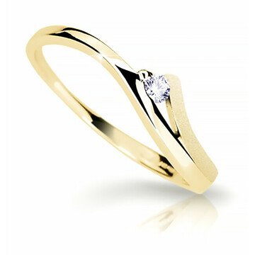 Cutie Diamonds Půvabný prsten ze žlutého zlata s briliantem DZ6818-1718-00-X-1 49 mm