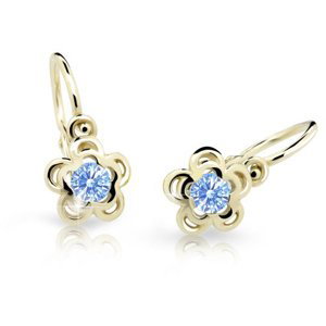 Cutie Jewellery Zlaté dětské náušnice C2204-10-X-1 modrá