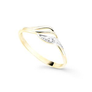 Cutie Jewellery Půvabný zlatý prsten se zirkony Z8023–10-X-1 48 mm