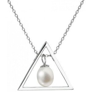 Evolution Group Stříbrný náhrdelník s pravou perlou Pavona 22024.1 (řetízek, přívěsek)