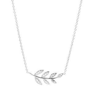 Fossil Stříbrný náhrdelník s lístky JFS00485040