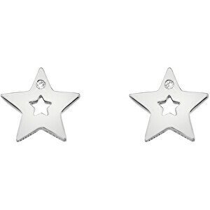 Hot Diamonds Stříbrné hvězdičkové náušnice s pravými diamanty Amulets DE587