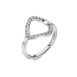 Hot Diamonds Elegantní stříbrný prsten s briliantem a topazy Behold DR221 60 mm