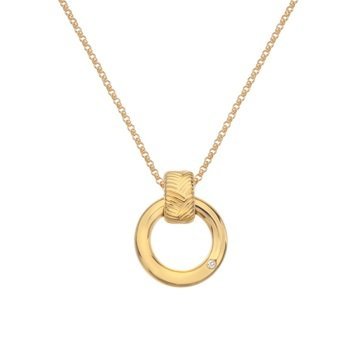 Hot Diamonds Luxusní pozlacený náhrdelník s diamantem Jac Jossa Hope DP847 (řetízek, přívěsek)