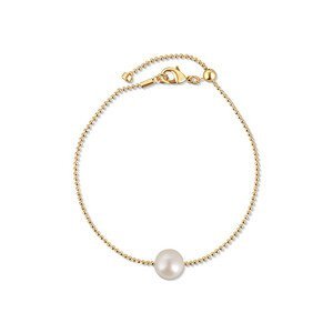 JwL Luxury Pearls Jemný pozlacený náramek s pravou perlou JL0711