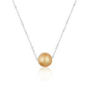 JwL Luxury Pearls Stříbrný náhrdelník se zlatou perlou z jižního Pacifiku JL0727