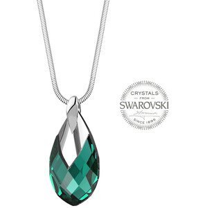 Levien Dámský náhrdelník se smaragdovým krystalem Pear Metcap