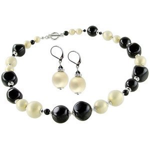 Lampglas Elegantní souprava šperků Ultimate Beauty z perel Lampglas CQ1 (náhrdelník, náušnice)