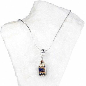 Lampglas Mimořádný dámský náhrdelník Queen of the Night s 24karátovým zlatem v perle Lampglas NSA5