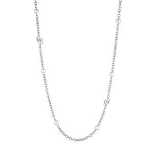 Liu Jo Půvabný ocelový náhrdelník s perličkami Icona LJ1663