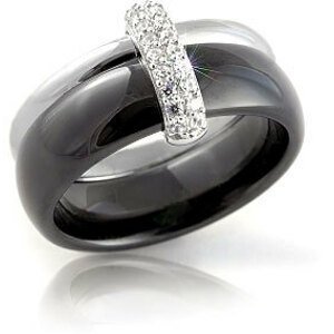 Modesi Černý keramický prsten QJRQY6269KL 60 mm